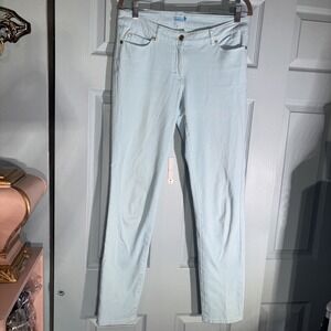 J. McLaughlin Women's Jeans Stretch Denim 5 Pockets Tapered Legs Light Blue Sz 6